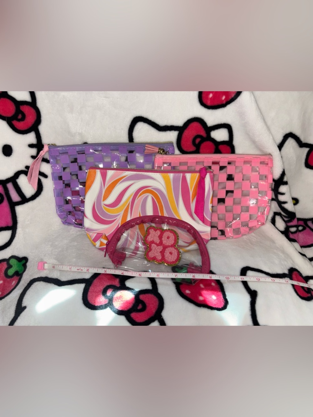Colorful cosmetic pouch set